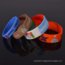 Customized silicone rubber wristband fabulous bracelets for promotion